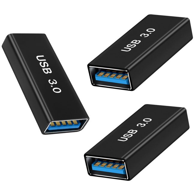 USB Female to Female Adapter USB 3.0 to Type A 3.0 Coupler for Connecting Two USBA Male Ends Devices Converter Extension Connector USB3.0 Extender Adapters
