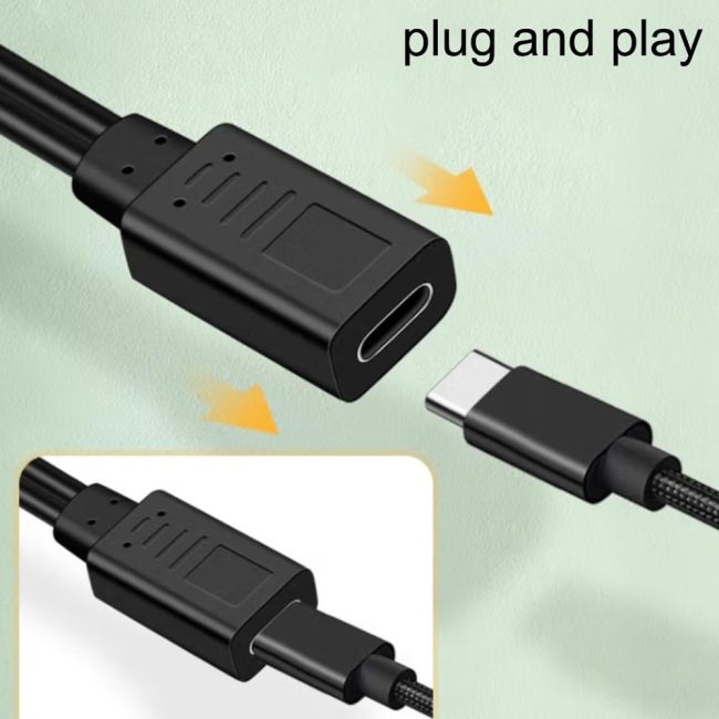 USB C Splitter Charge Cable 1 Feet USB Type C 1 Female to 2 Dual Male Y Splitter Extension Charging Cable(Only for Charging,Can't Transmit Data)