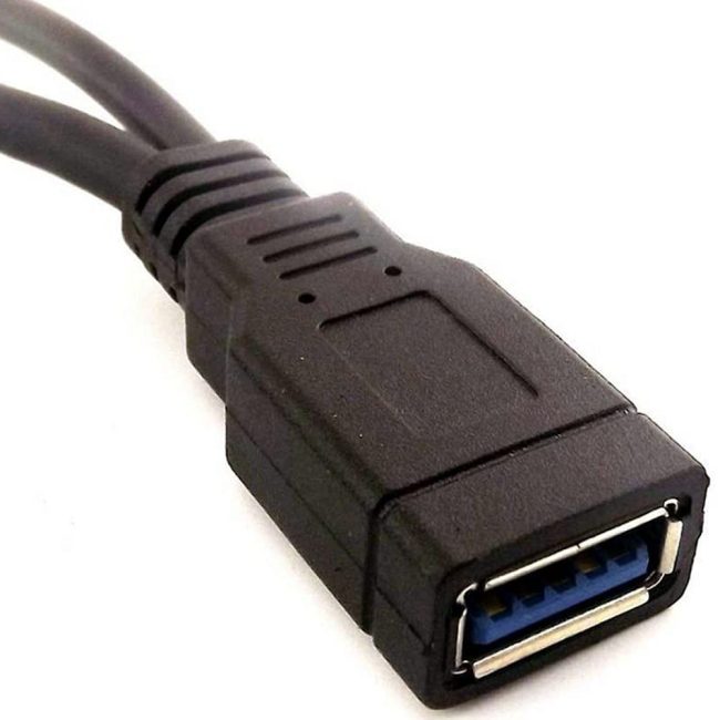 USB 3.0 Female to Dual USB Male Extra Power Data Y Extension Cable Splitter Adapter for 2.5" Mobile Hard Disk