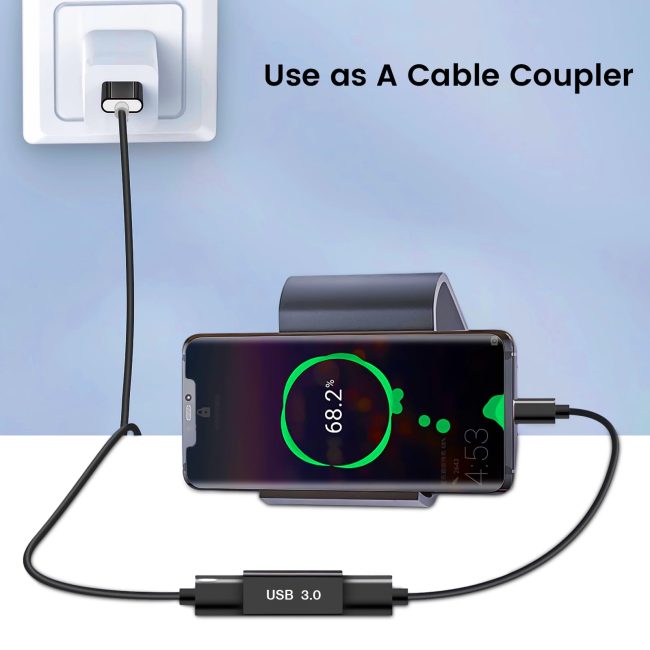 USB Female to Female Adapter USB 3.0 to Type A 3.0 Coupler for Connecting Two USBA Male Ends Devices Converter Extension Connector USB3.0 Extender Adapters