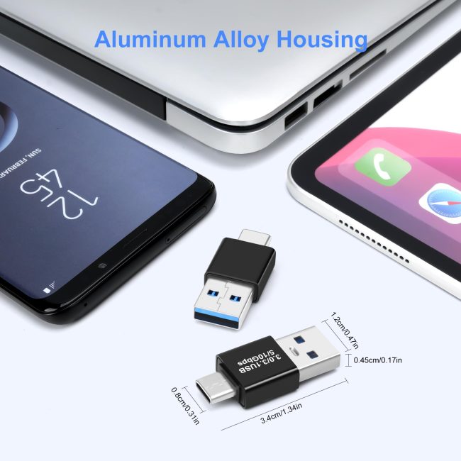USB 3.0/3.1 Male to USB-C Male Adapter OTG 3.0/3.1 USB A to Type-C Adapter Fast Data Transfer up to Gen2 10Gbps USB C Connector Connection or Data Cable Extension