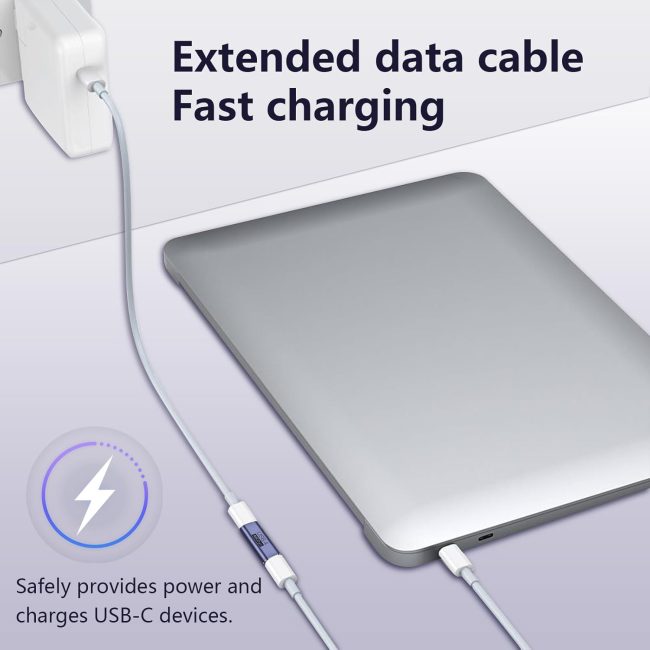 USB C Female to Female Adapter 100W Power Delivery 40Gbps USB c to c Female with 8K 60Hz Video Display Compatible for iPad MacBook Thunderbolt 4/3