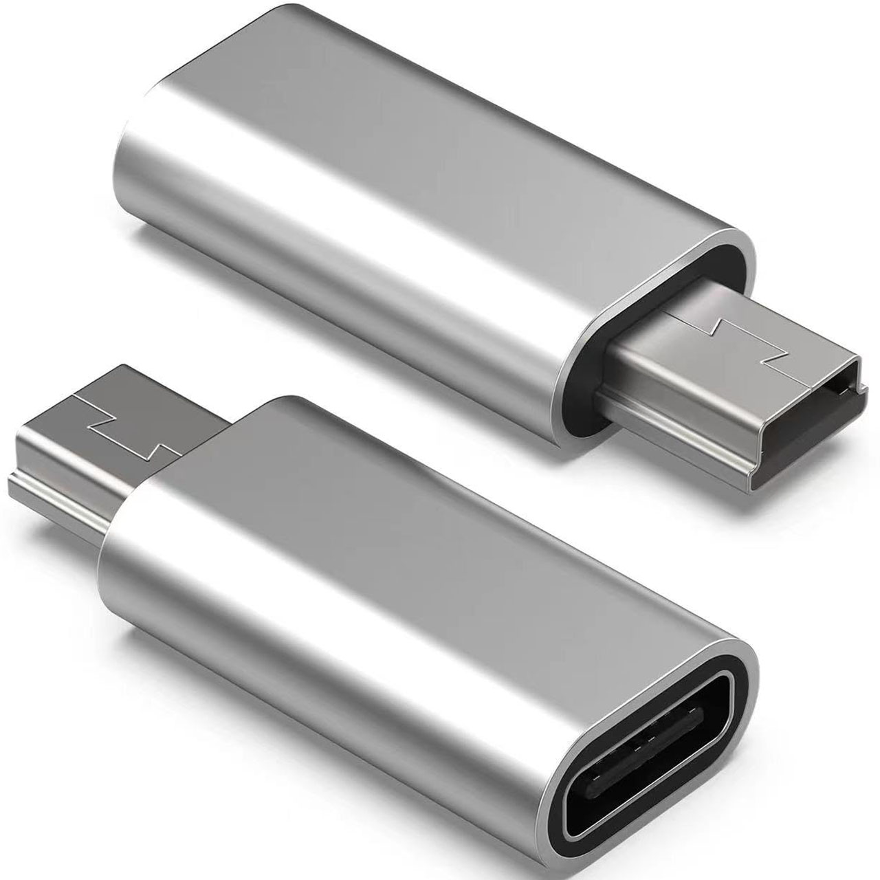 Mini USB 2.0 to USB C Adapter USB Type C Female to Mini USB Male Converter Connector Support Charging Data Sync for Digital Camera GPS Dash Cam MP3 Player and More