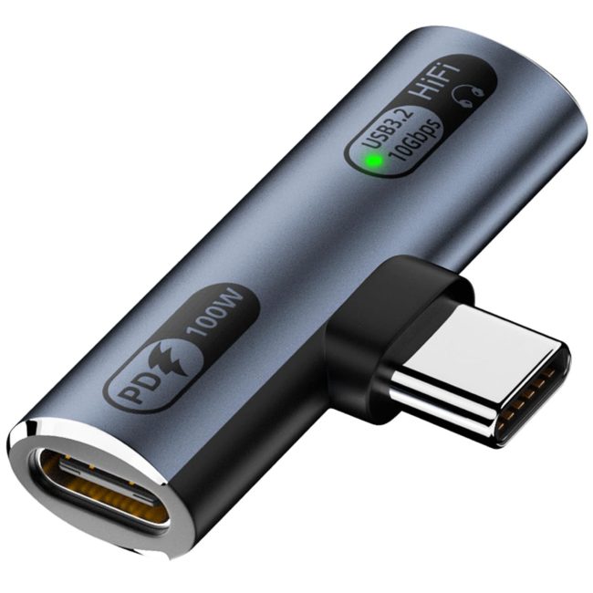 USB C Splitter with 100W Fast Charging Dual USB C Headphone and Charger Adapter Dongle for iPhone 16/15 Series iPad MacBook Galaxy S24/S23 and More (No for Power and Video Output)