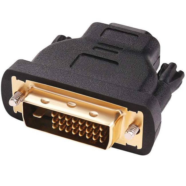DVI to HDMI Adapter DVI Male to HDMI Female Bi-Directional DVI-D Port Converter 4K 1080P Gold Plated Connector