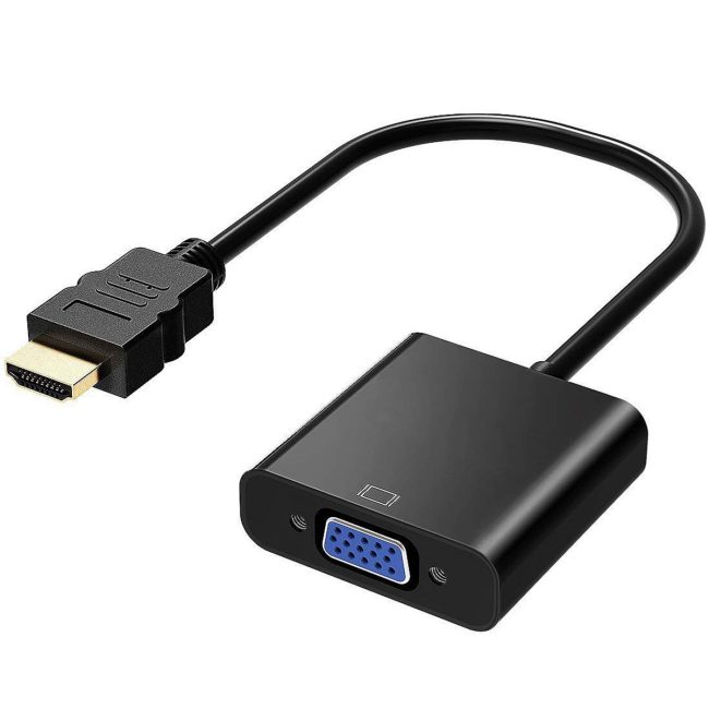 HDMI to VGA Gold-Plated HDMI to VGA Adapter Male to Female for Computer Desktop Laptop PC Monitor Projector HDTV Chromebook Raspberry Pi Roku Xbox and More