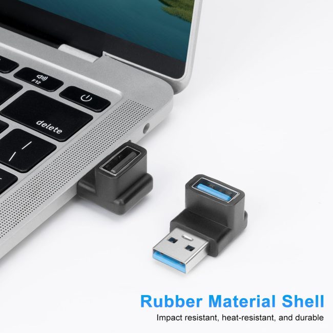 USB 3.1 Adapter 90 Degree Up and Down Angle 90 Degree USB3.1 Type A Male to USB-A Female Adapter USB Coupler Adapters Fast Charging Converter OTG