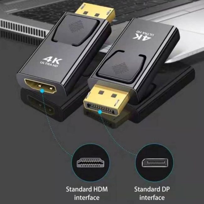 DisplayPort to HDMI-Compatible Adapter Converter 4K Display Port Male DP to HDMI Female HD TV Cable Adapter Video Audio for PC TV Projector