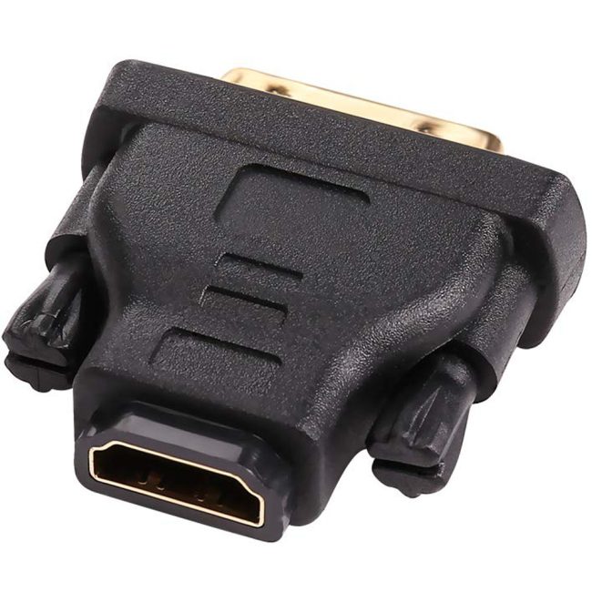 DVI to HDMI Adapter DVI Male to HDMI Female Bi-Directional DVI-D Port Converter 4K 1080P Gold Plated Connector