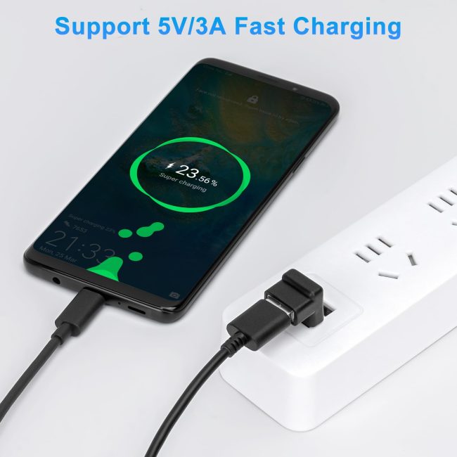USB 3.1 Adapter 90 Degree Up and Down Angle 90 Degree USB3.1 Type A Male to USB-A Female Adapter USB Coupler Adapters Fast Charging Converter OTG