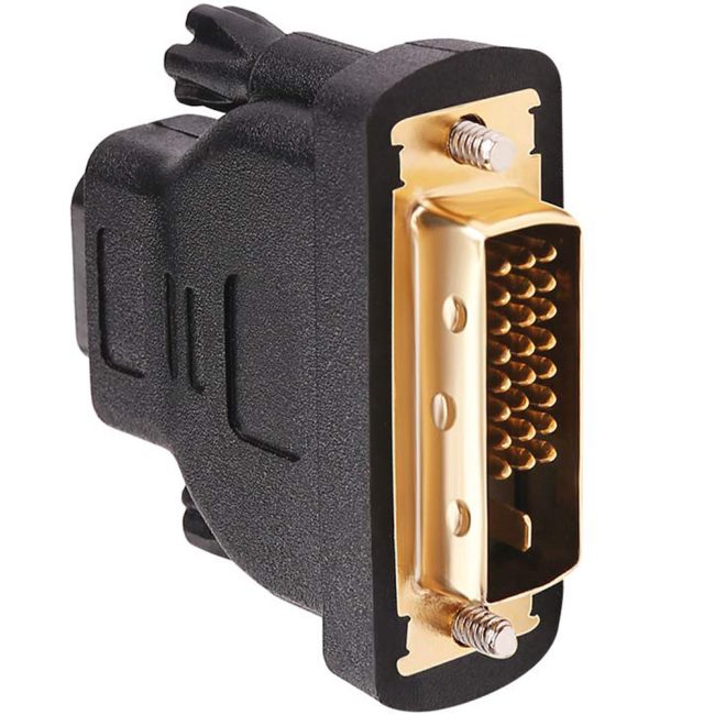 DVI to HDMI Adapter DVI Male to HDMI Female Bi-Directional DVI-D Port Converter 4K 1080P Gold Plated Connector