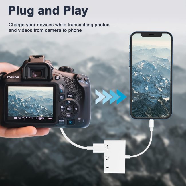 USB C to 3.5mm Jack Headphone Adapter with Charger Port OTG Cable Adapter Type C to Aux Audio Earphones Splitter for iPhone Samsung Galaxy S22 Ultra S21 S20 i-Pad Pro Air Pixel 4 Laptops