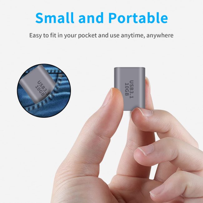 10Gbps USB C Female to USB Female Adapter Bi-Directional USB 3.1 Gen2 Type-C to Type-A Converter OTG Adapter Compatible with iPhone MacBook Pro Laptop