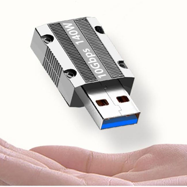 10Gbps USB C Female to USB Male Adapter Zinc Alloy Type C to USB A Adapter High-Speed Data Transfer USB3.1 Type C to Type A Charger Converter OTG Fast Charging Compatible
