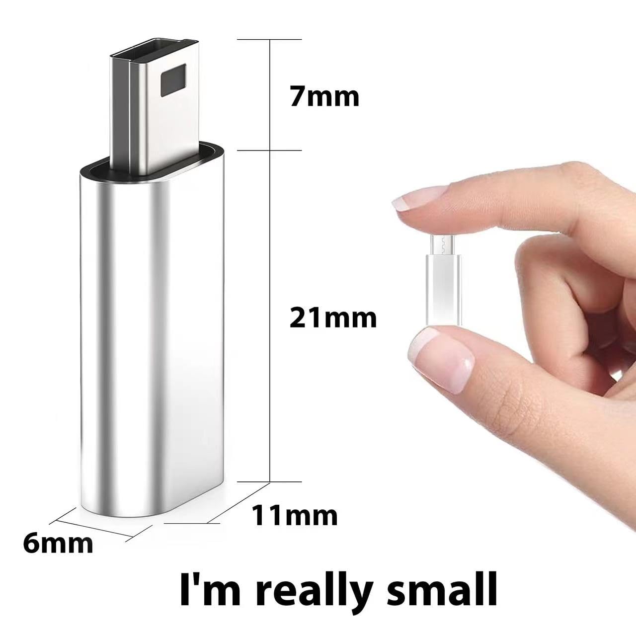 Mini USB 2.0 to USB C Adapter USB Type C Female to Mini USB Male Converter Connector Support Charging Data Sync for Digital Camera GPS Dash Cam MP3 Player and More - Image 5