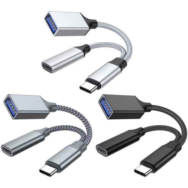 USB C OTG Phone Adapter USB C 2.0 Charging-Port with 10WPD Adapter Fit for Cellphone Laptop 13cm
